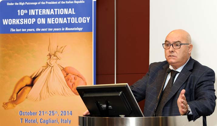 Cagliari, 23 ottobre 2014 - il presidente dell’Ordine dei Medici Raimondo Ibba - 10th INTERNATIONAL WORKSHOP ON NEONATOLOGY