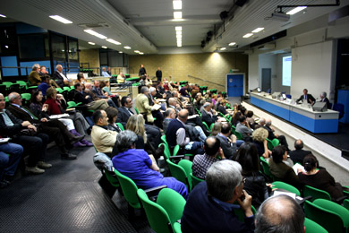 un’immagine dell’Aula Magna "Boscolo" durante l’incontro del 19 maggio 2010
