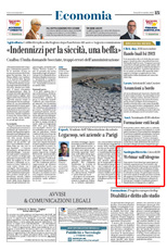 La pagina 15 - Economia - dell'Unione Sarda del 14 ottobre 2022