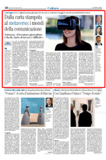 Il servizio di Gian Lorenzo Porr&agrave; a pagina 48 dell'Unione Sarda di venerd&igrave; 14 ottobre 2022 - Cultura