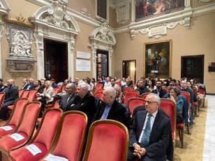 Uno scorcio della sala principale di Palazzo Belgrano