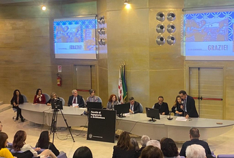 Un momento della mattinata nell'aula magna della facolt&agrave; di Ingegneria e Architettura