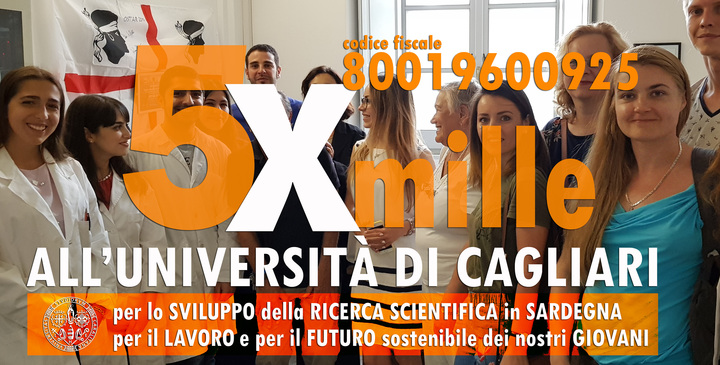 Il 5x1000 all'Universit&agrave; di Cagliari per sostenere la ricerca scientifica in Sardegna, la formazione dei giovani e lo sviluppo sostenibile di tutta la societ&agrave;