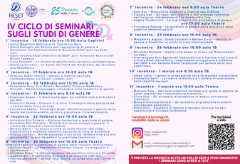 Locandina/cartellone con il programma completo di tutti gli appuntamenti