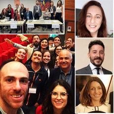 NG Chem2022. A sinistra gli organizzatori, in primo piano nella foto grande Michele Schlich. Nei riquadri a destra, dall'alto: Marta Da Pian, Stefano Cinti e Evelina Colacino