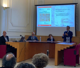 Presentazione Rapporto Isprom 2023. Da sinistra: Stefano Usai, Salvatore Cherchi, Alessandra Carucci e Giacomo Spissu