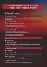 Programma della prima giornata