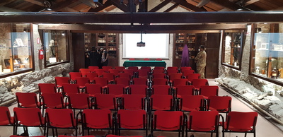 Un'immagine della rinnovata Sala "Ignazio Satta" (4° piano ex ospedale militare), che ha ospitato la conferenza del 12 settembre