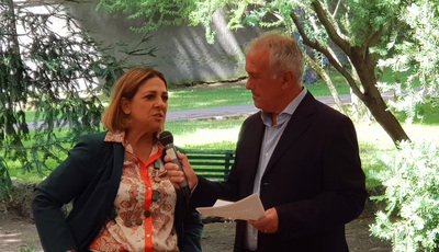 Maria Assunta Serra (dg Sardegna ricerche) e Mario Frongia