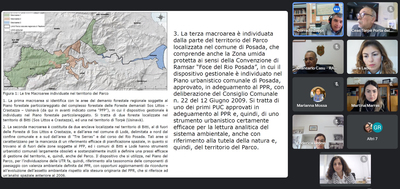 Una schermata dell'incontro online del 18 maggio 2023