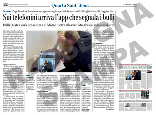 L'UNIONE SARDA di  mercoledì 8 febbraio 2023 / Pagina 22 - Quartu Sant'Elena