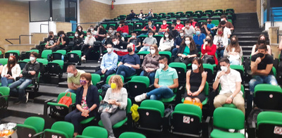 Cittadella universitaria di Monserrato. Studenti e docenti accompagnatori nell'aula magna "Alberto Boscolo" in occasione della premiazione del 14 maggio