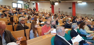 Un'immagine dell'aula A del polo giuridico economico durante la presentazione