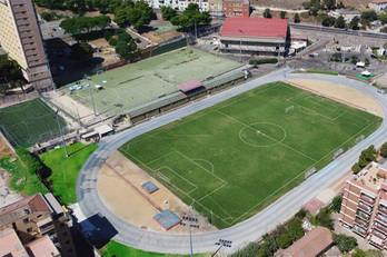 Uno scorcio della cittadella sportiva universitaria di Cagliari, in via Is Mirrionis, adiacente alla Casa dello Studente e al polo umanistico "Sa Duchessa"