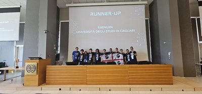 Un'altra foto di gruppo del team UniCa nel Campus Onu “Itc-Ilo” di Torino