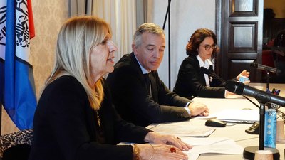 Cagliari, 10 gennaio 2023. In primo piano Ada Lai, assessore al lavoro della Regione Sardegna