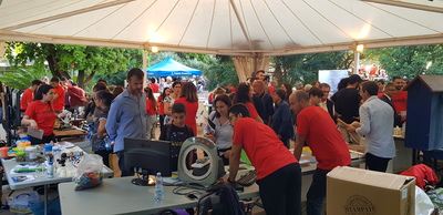 Uno dei punti di incontro con i ricercatori e ricercatrici in occasione della Notte