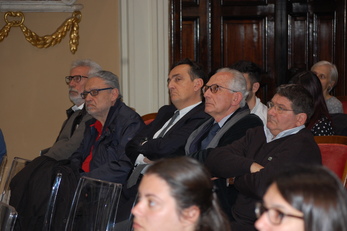 Da sinistra Mauro Mura, Pietro Ciarlo, Gianmario Demuro, Aldo Pavan, Francesco Mola