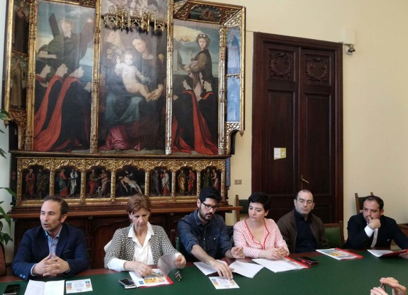Una fase della conferenza stampa di presentazione del Fru nella sala Retablo di Palazzo Bacaredda