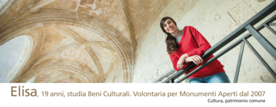 L'immagine di Elisa, studentessa di Beni culturali e Spettacolo, per Monumenti Aperti 2018