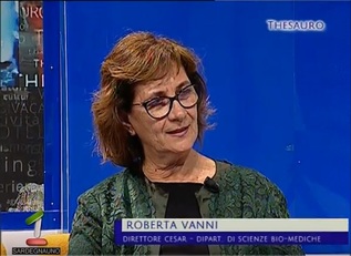 La prof.ssa Roberta Vanni ospite di Thesauro, la trasmissione di Sardegna 1 condotta in studio da Mario Tasca