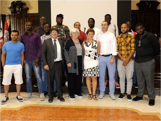 Un'immagine della cerimonia di consegna degli EQPR, nell'Aula Magna del Rettorato