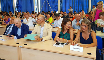 I rappresentanti di Ecoserdiana,Ecotec, Fluorsid e Gruppo Saras