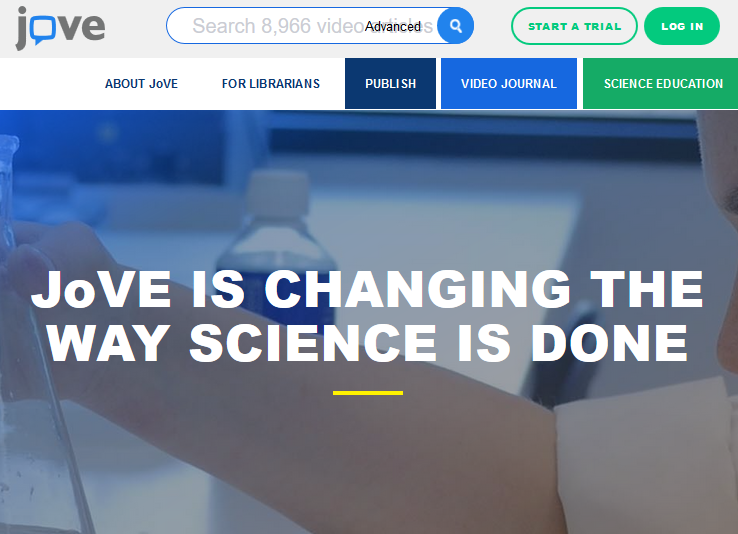 Trial sulla banca dati JOVE