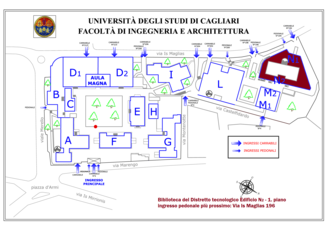 Mappa: la biblioteca nel campus di ingegneria