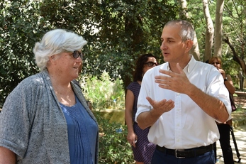 Il Rettore Maria Del Zompo con il Direttore dell'Orto Gianluigi Bacchetta