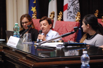 Rosanna Mura, Presidente della Commissione Pari Opportunità del Comune di Cagliari, tra Alessandra Orrù e Alessandra Argiolas