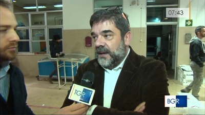 Antonio Pusceddu intervistato da Stefano Fumagalli per il TG della RAI