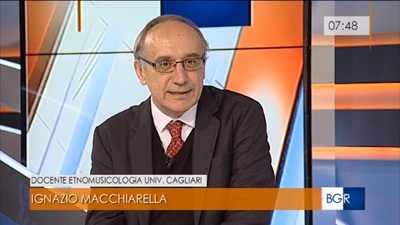 Ignazio Macchiarella intervistato sul volume durante la puntata di "Buongiorno Regione" del Tg della RAI del 27 novembre 2018