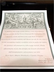 A 80 anni dalle leggi razziali: la pergamena con le scuse ufficiali dell'Ateneo