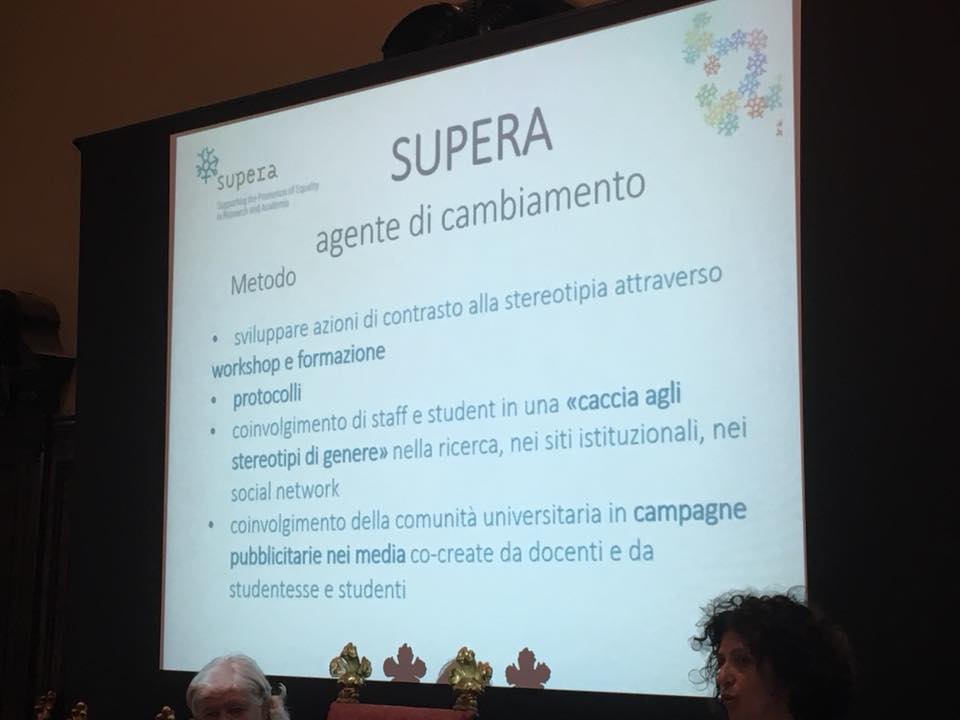 Una delle slide sul progetto SUPERA