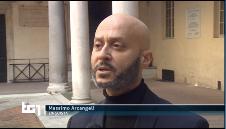 Massimo Arcangeli intervistato da Isabella Schiavone per il Tg1 della RAI