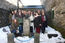 Foto di gruppo per Daniela Zizi e gli studenti del corso tenuto in Studi umanistici al Santuario di O Cebreiro