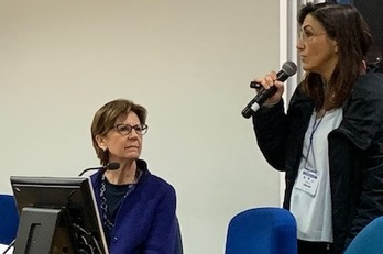 Da sinistra, Micaela Morelli e Viviana Fanti, impegnata nella presentazione dell'iniziativa