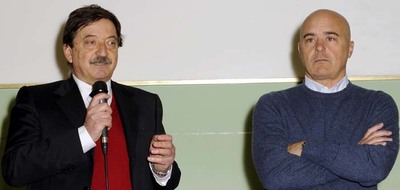 Giuseppe Marci e Luca Zingaretti, protagonista della fiction sul Commissario Montalbano