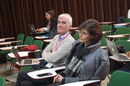 Stefano Usai, Presidente Facoltà di Scienze economiche, giuridiche e politiche, e Emanuela Marrocu, direttrice CRENOS