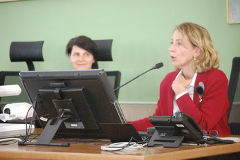 Antonietta Marra e Francesca Chessa durante l'incontro