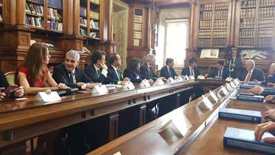 L'incontro delle delegazioni degli atenei con il Presidente del Consiglio dei Ministri Giuseppe Conte