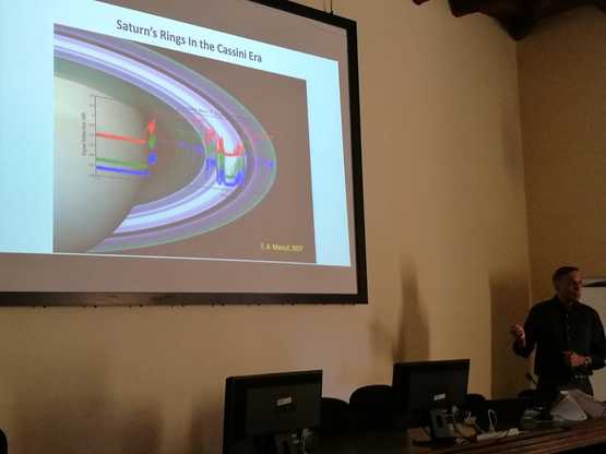 Cagliari. Una fase della relazione di Sami Asmar, scienziato della Nasa, in aula magna di Architettura