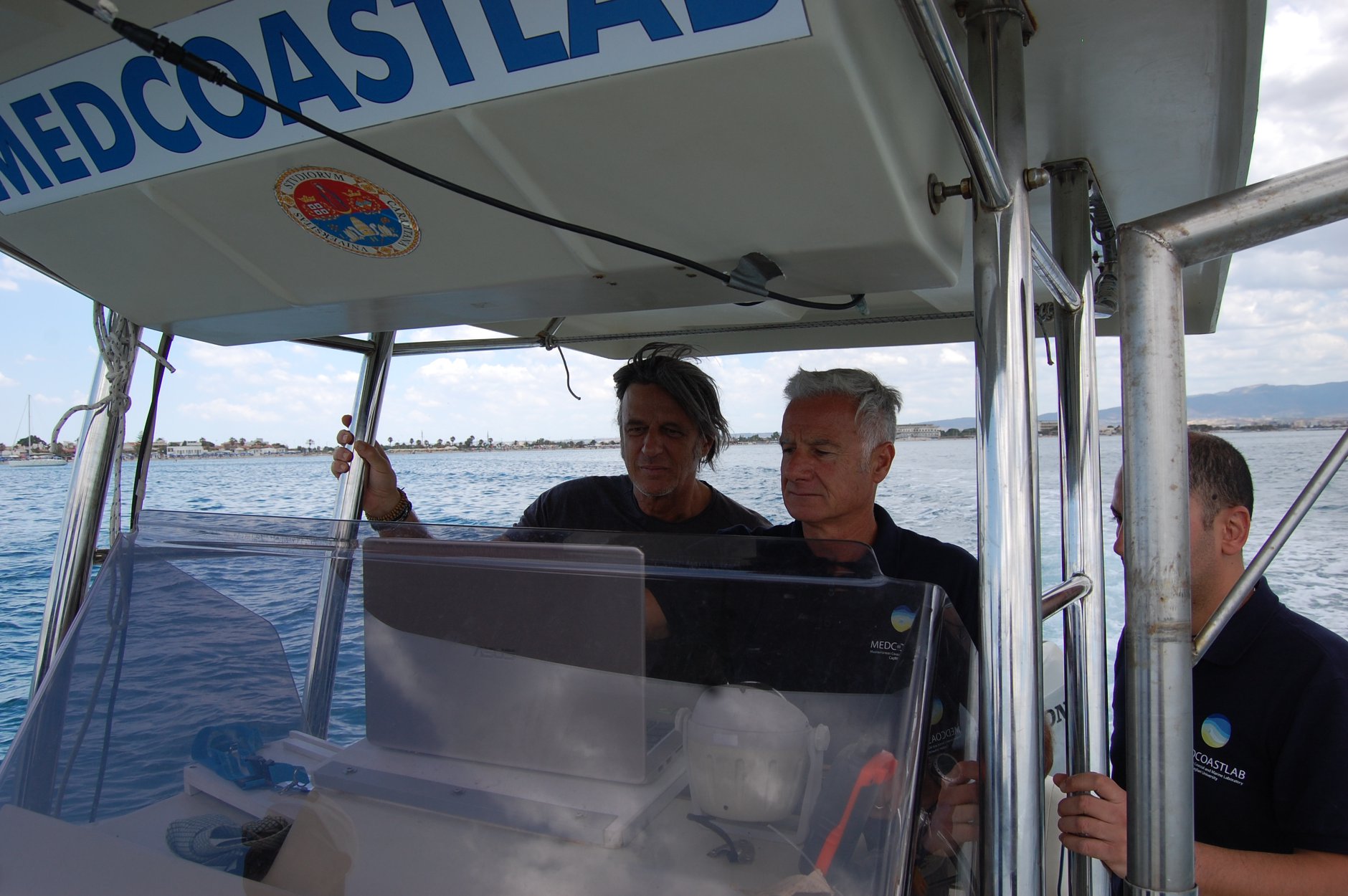 A bordo dell'imbarcazione