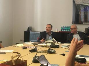 Duilio Caocci e Paolo Lusci durante la presentazione alla stampa