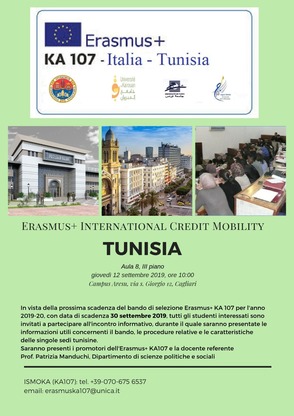 Opportunità di studio in Tunisia con programma Erasmus+