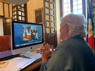 L'intervento del Rettore in diretta skype in collegamento con l'Università di Camerino