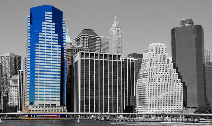 New York. A colori il Financial Square. Il granito Rosa Beta è una delle due pietre usate per il rivestimento dell’edificio ( www.nyc-architecture.com)