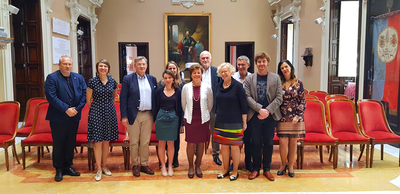 A Cagliari uno degli incontri del team di EDUC. Da sinistra: Jan Pavl&iacute;k, Sonia Lehman-Frisch, Florian J. Schweigert, Elise Gautier, Anna Aloi, Alessandra Carucci, Ivan M&aacute;ly, Regina Neum-Flux, Pierre Van de Weghe, Charlie Roullet, Daniela Ghiani