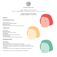 Una stanza tutta per s&egrave;: la locandina dell'incontro